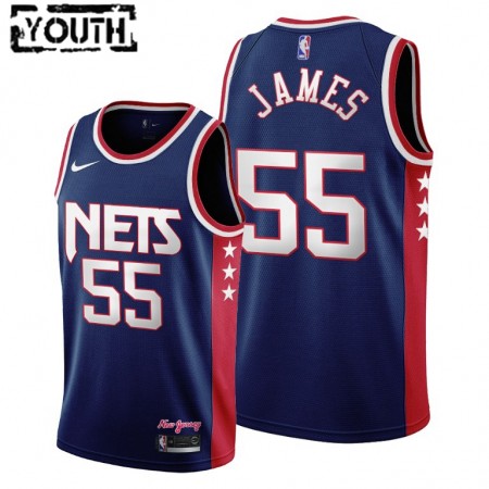 Kinder NBA Brooklyn Nets Trikot Mike James 55 Nike 2021-2022 City Edition Throwback 90s Swingman